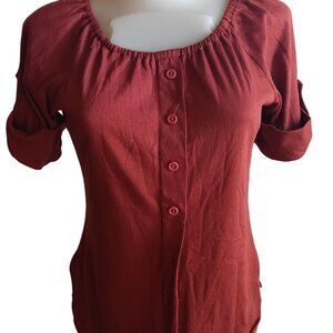 Vintage Medium Womens Peasant Top Blouse Pullover 1970's Boho Hippie